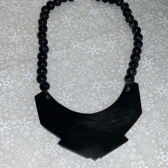 Vintage Black Native Ethnic Tribal Necklace 17” - Picture 10 of 14